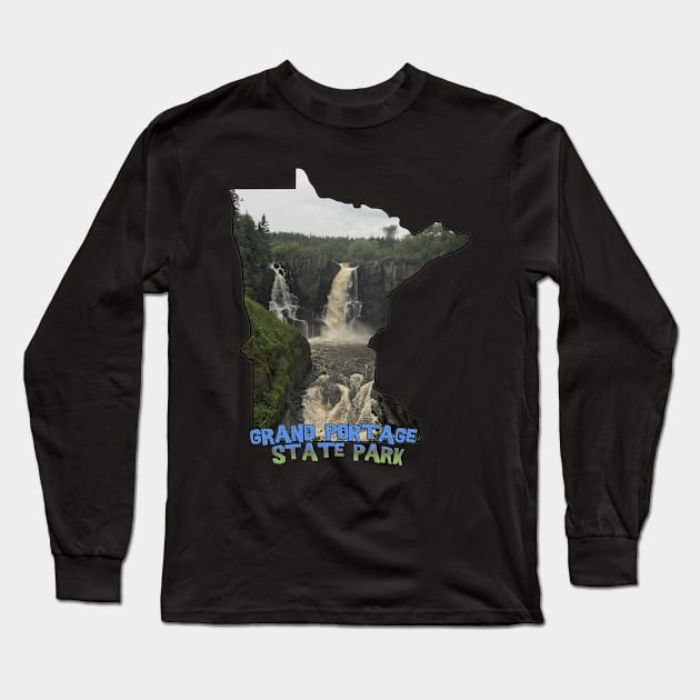 Minnesota Outline (Grand Portage State Park) Long Sleeve T-Shirt by gorff